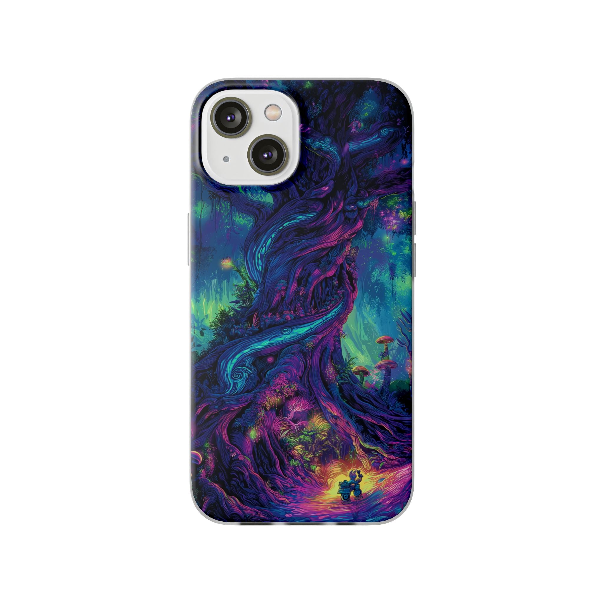 Psychedelic Tree Vibrant Fantasy Flexi Case - Enchanted Forest Design