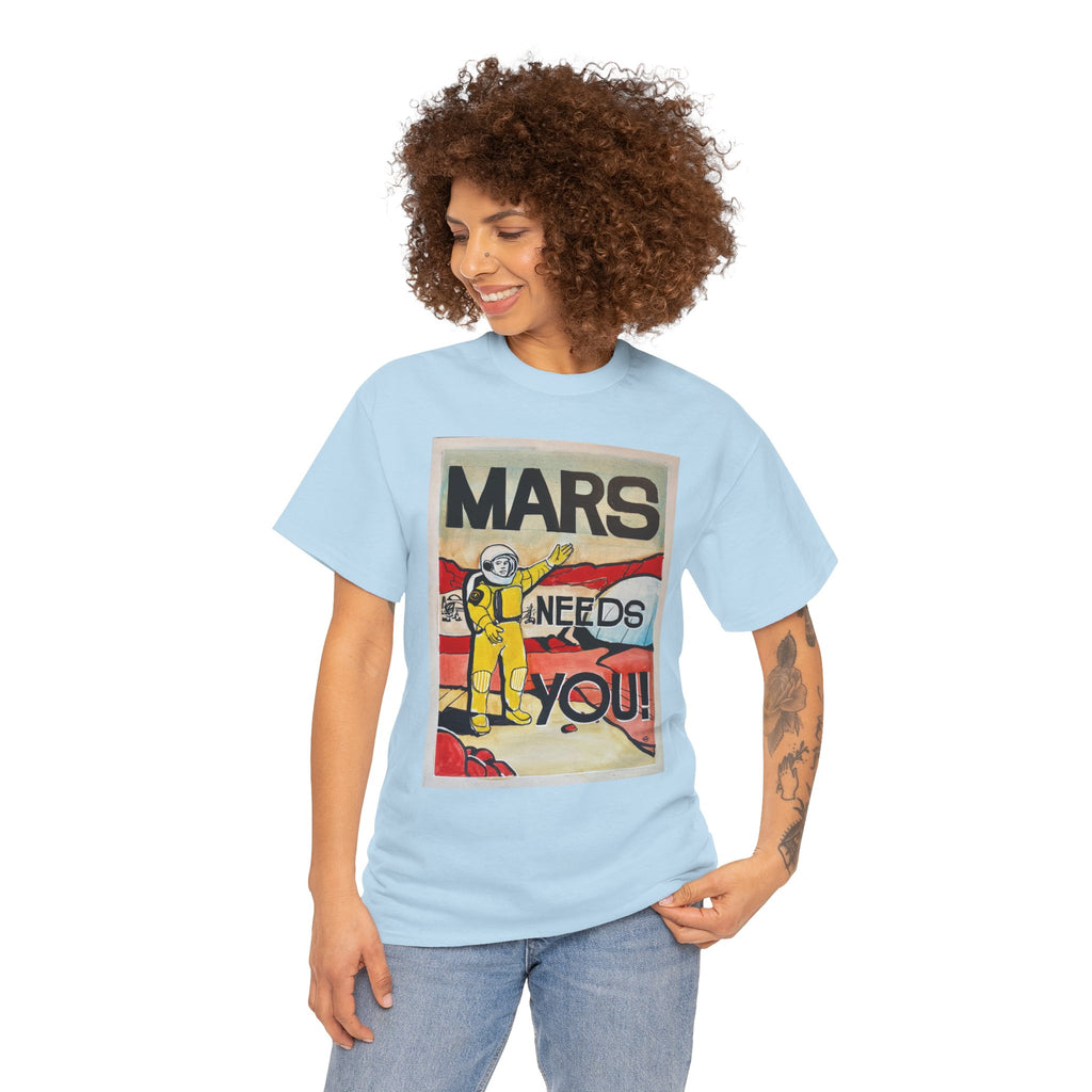 Mars Needs You Unisex Heavy Cotton Tee