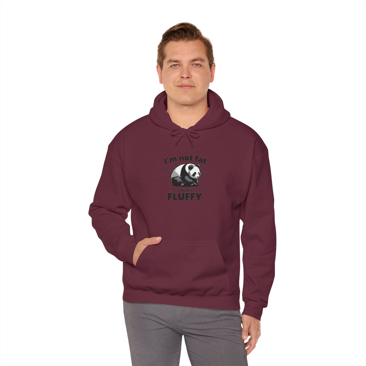 Funny Panda Hoodie - "I'm Not Fat, I'm Just Fluffy"