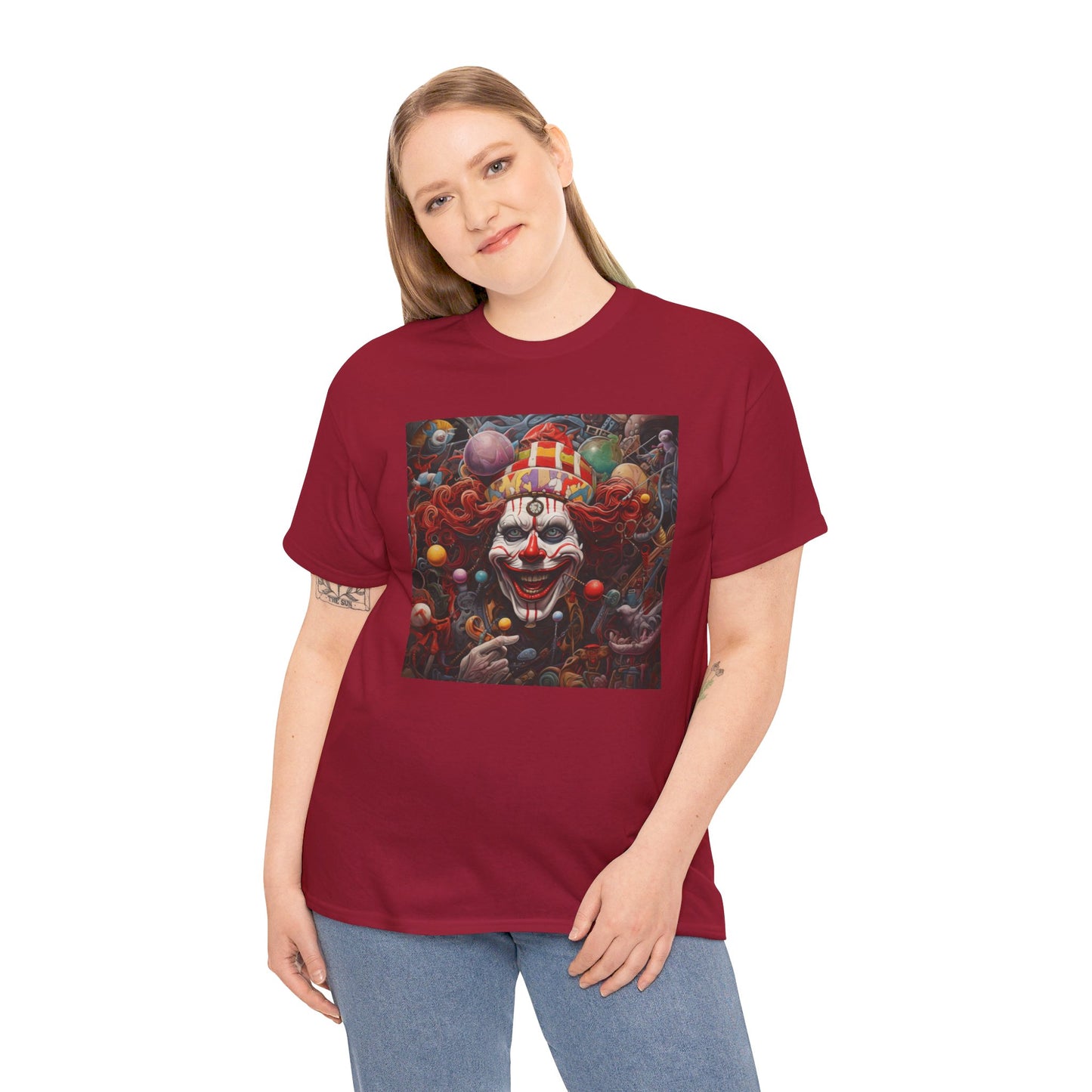 Clown Mutiny Face Unisex Heavy Cotton Tee