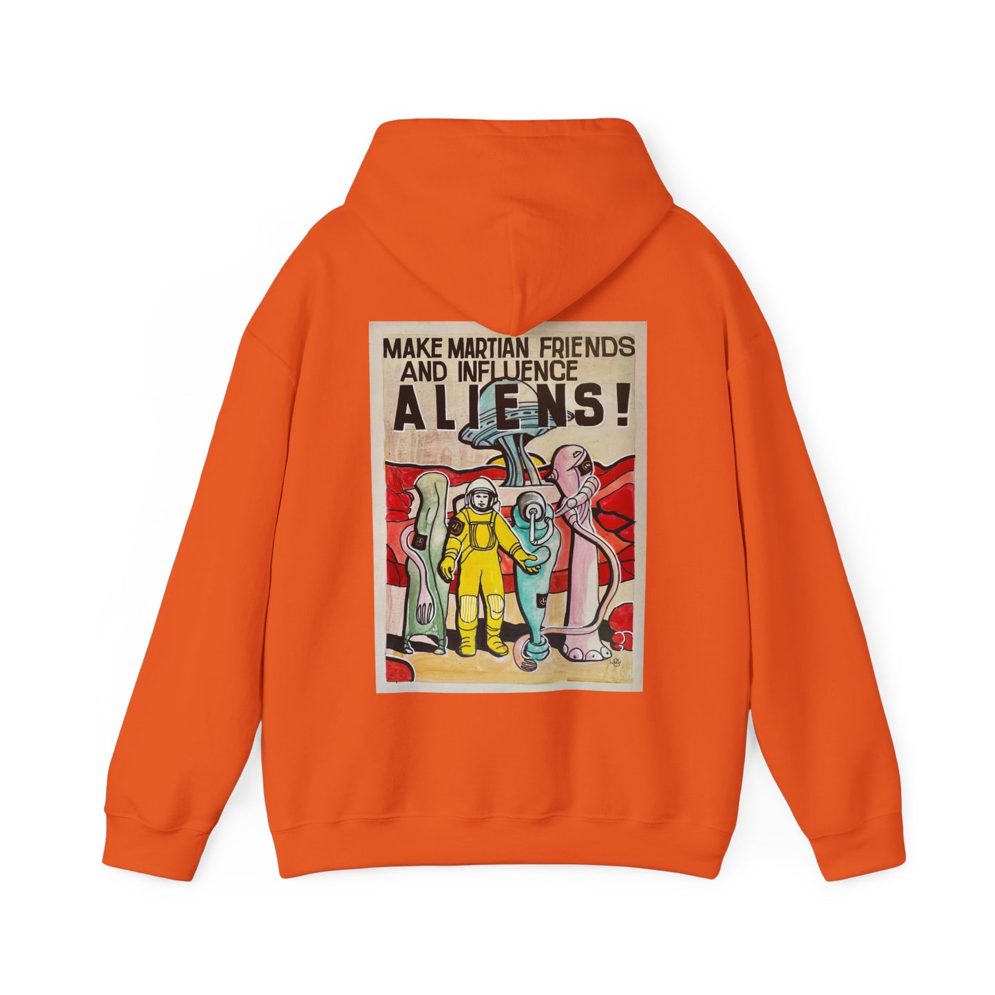 Mars Aliens Unisex Heavy Blend Hooded Sweatshirt