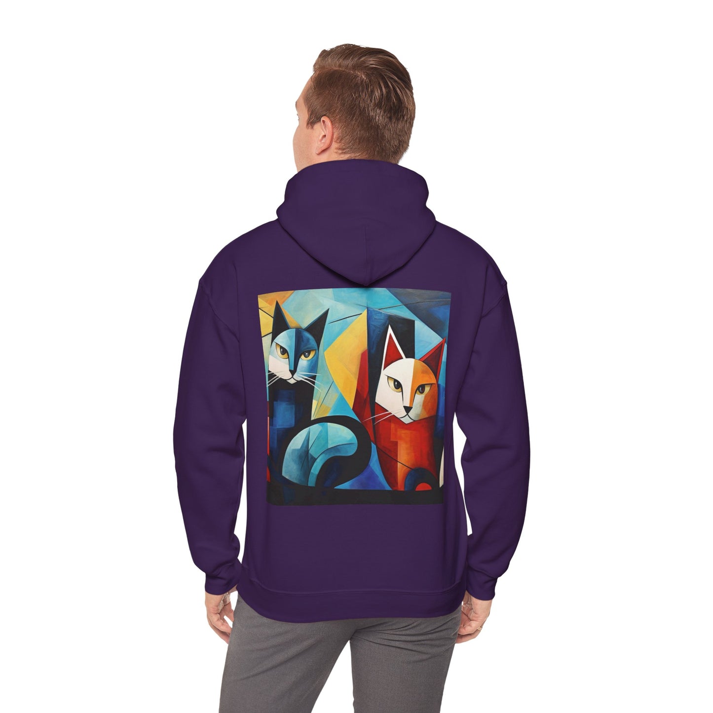 MeowMeow Back Unisex Heavy Blend Hooded Sweatshirt