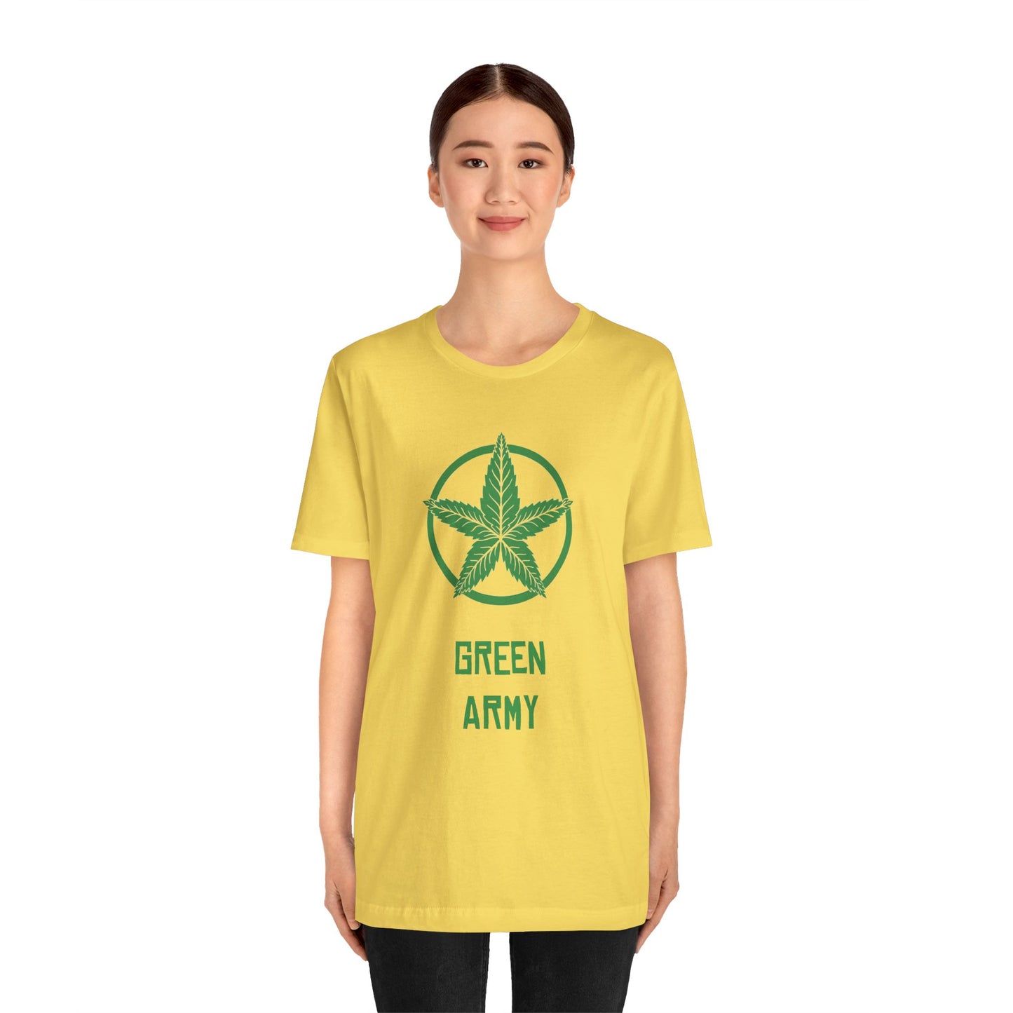 Green Army Star Unisex Jersey Short Sleeve Tee