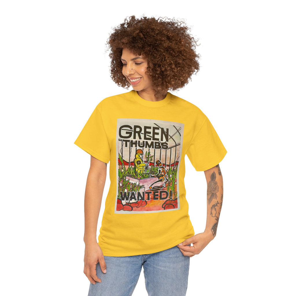 Martian Green Thumbs Unisex Heavy Cotton Tee