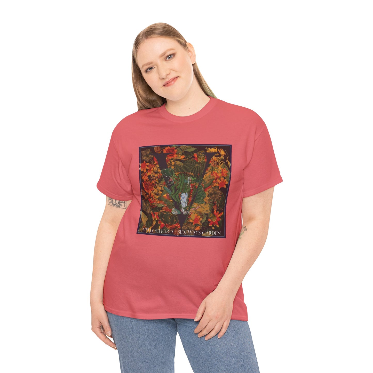 Official Vellochord Sideways Garden Unisex Heavy Cotton Tee