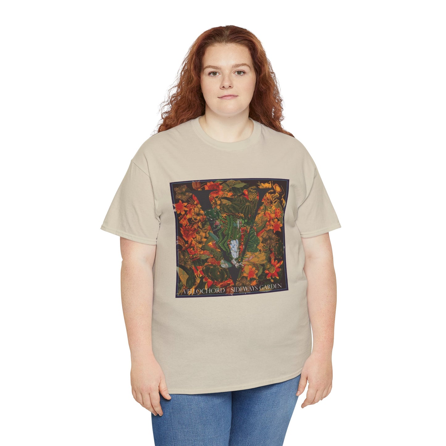 Official Vellochord Sideways Garden Unisex Heavy Cotton Tee