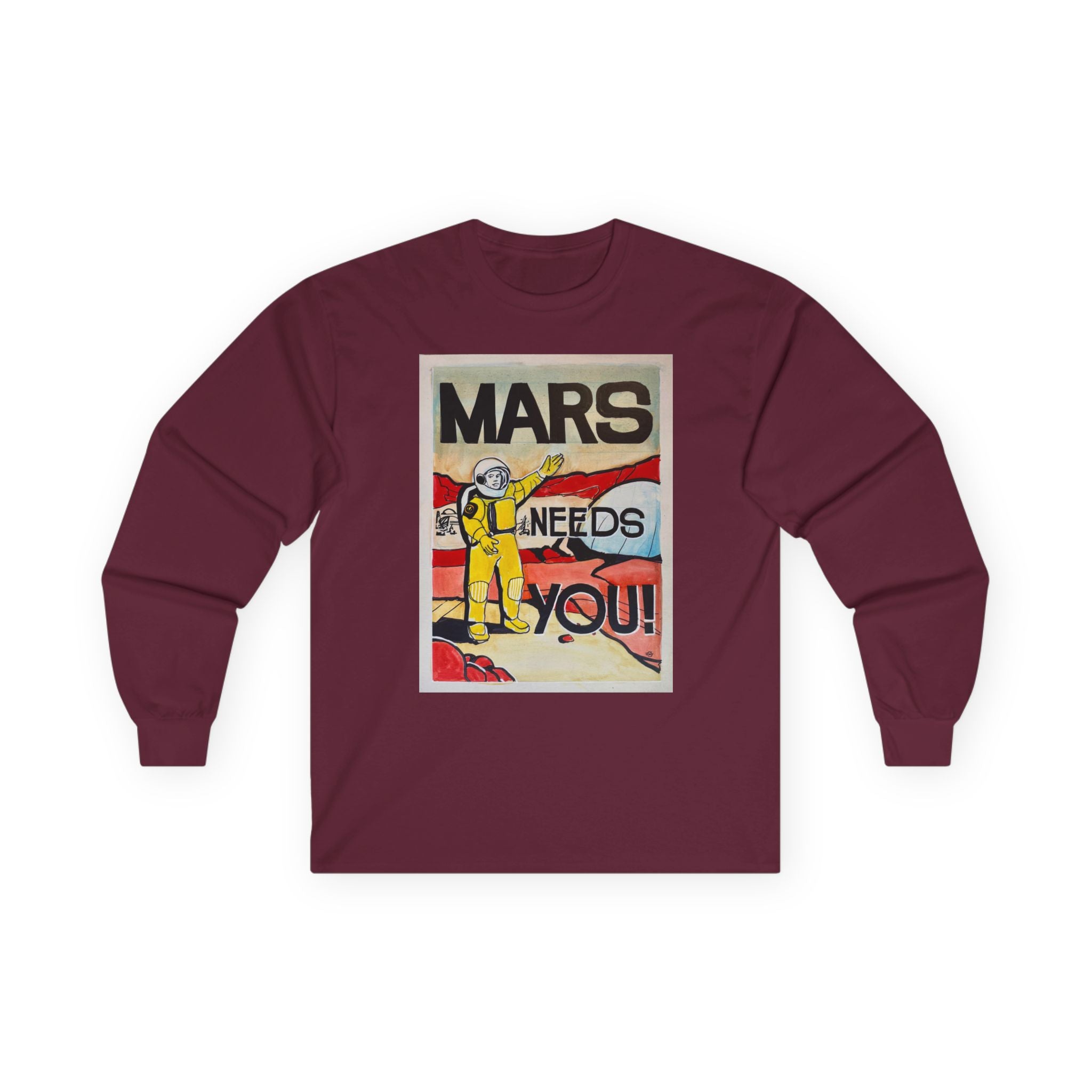 Mars Needs You Unisex Ultra Cotton Long Sleeve Tee