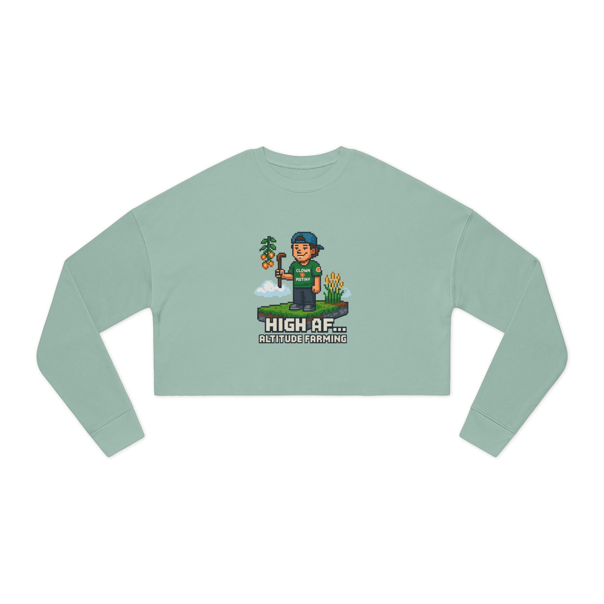 High AF Altitude Farming Women's Cropped Sweatshirt - Trendy Casual Wear for Eco-Conscious Lifestyle