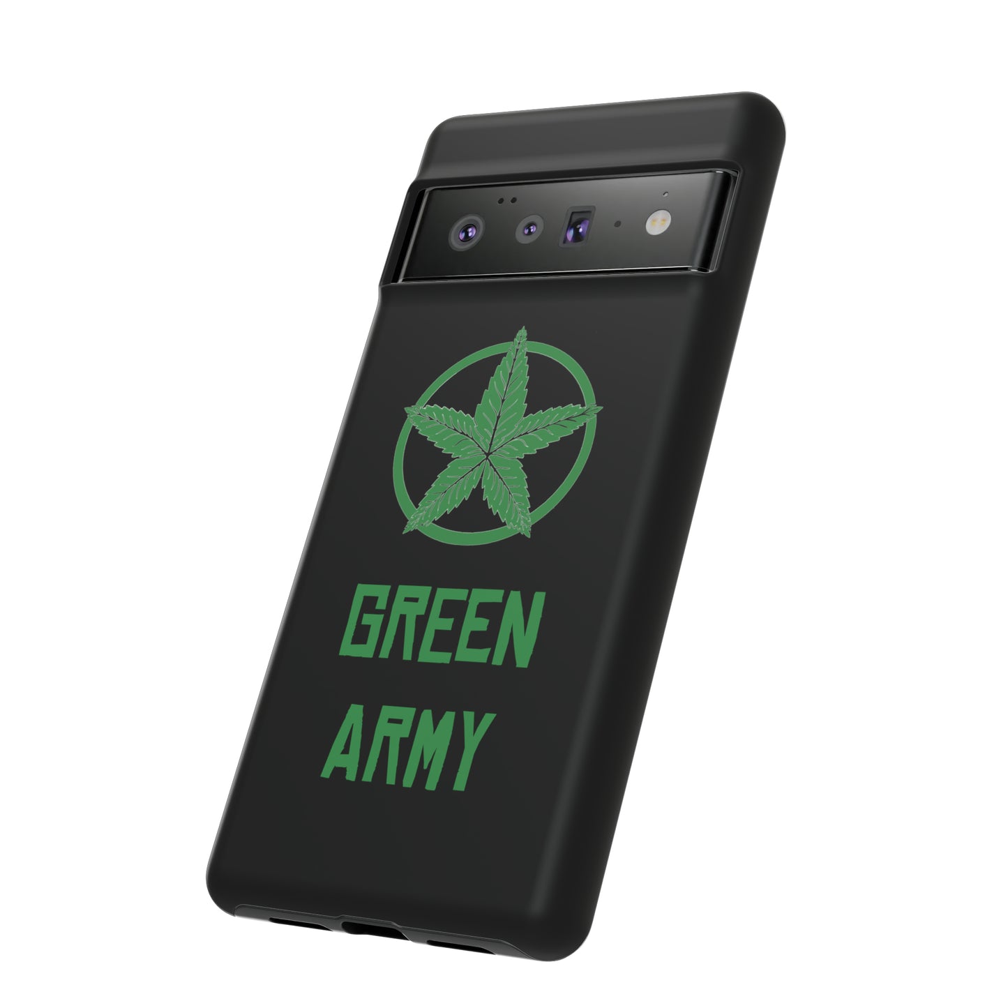 Black Full Green Army Star Leaf Tough Cases