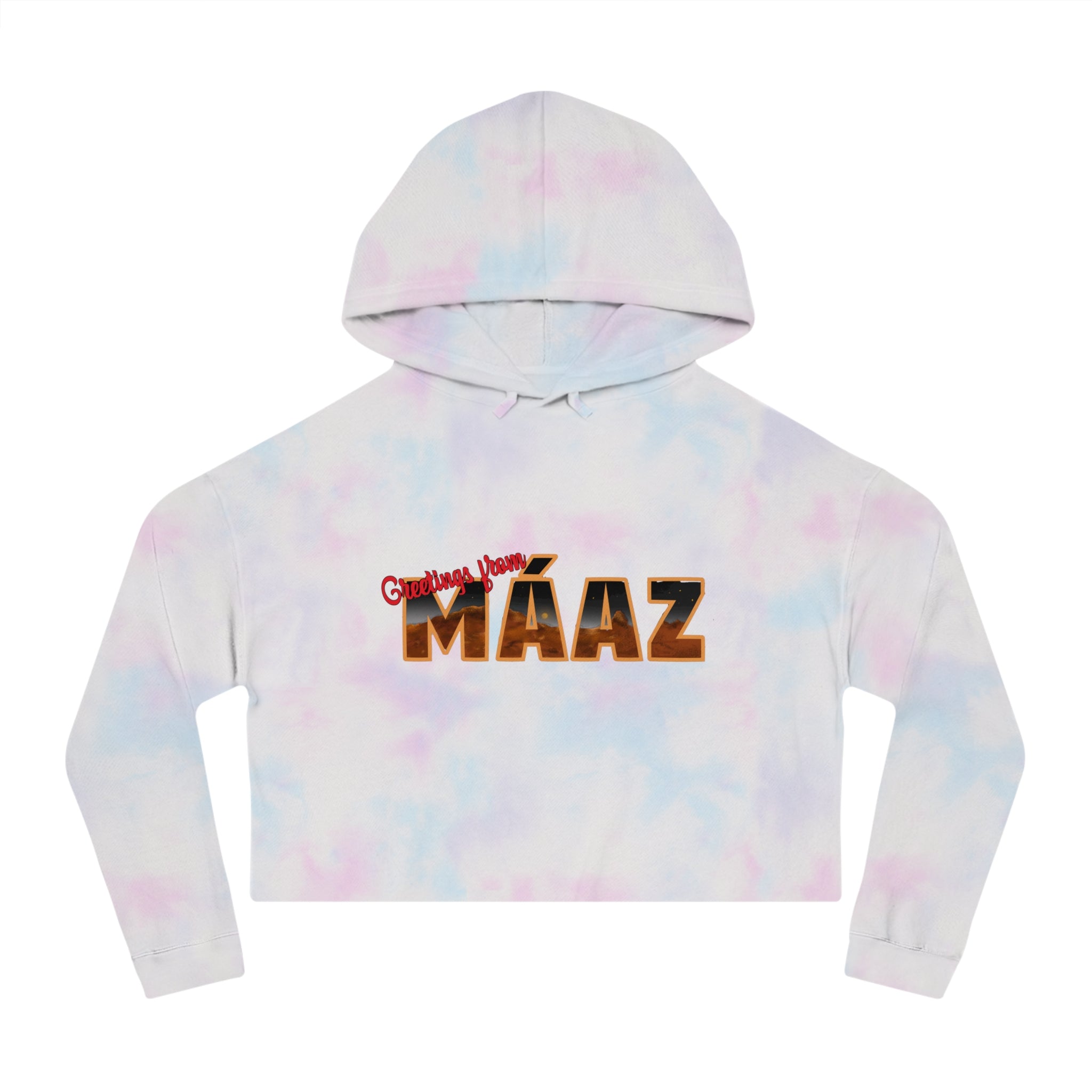 Mars Needs You Stylish Women’s Cropped Hooded Sweatshirt - 'Greetings From Maaz' & 'Mars Needs You' Design