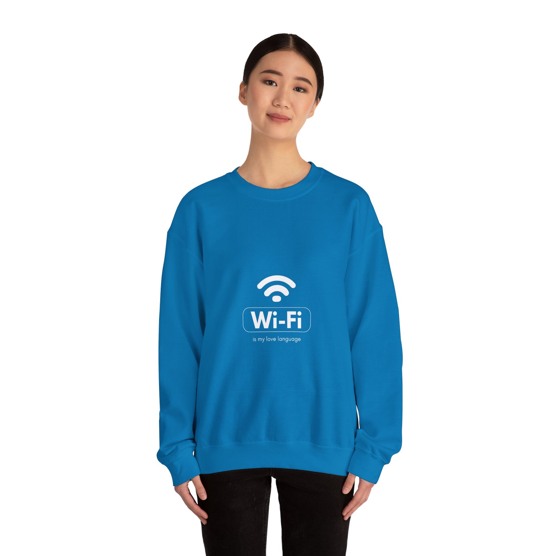 Wi-Fi Love Language Sweatshirt - Unisex Heavy Blend Crewneck
