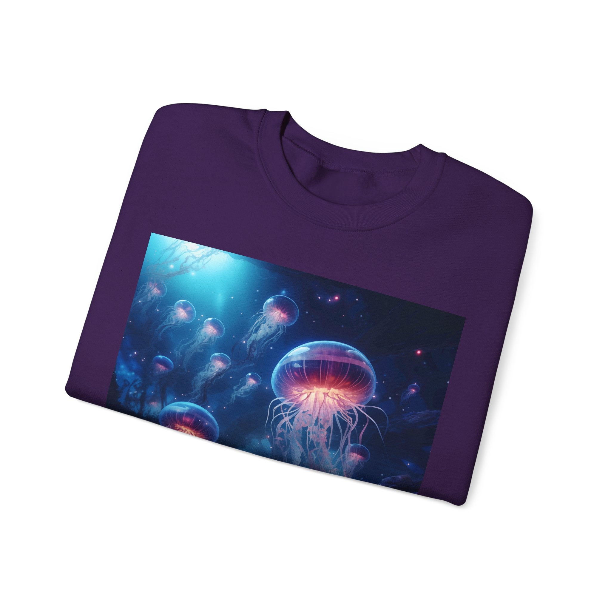 Jellyfish in Space Unisex Heavy Blend Crewneck Sweatshirt