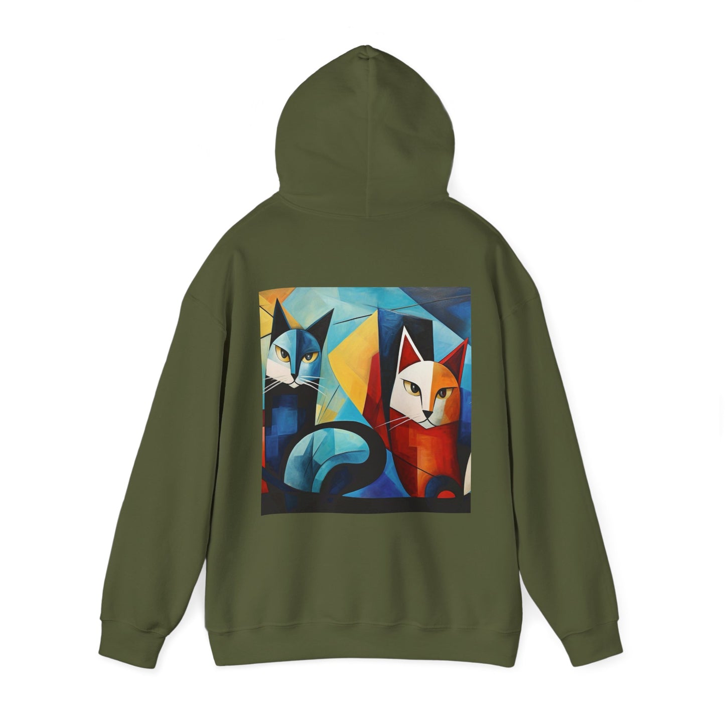 MeowMeow Back Unisex Heavy Blend Hooded Sweatshirt