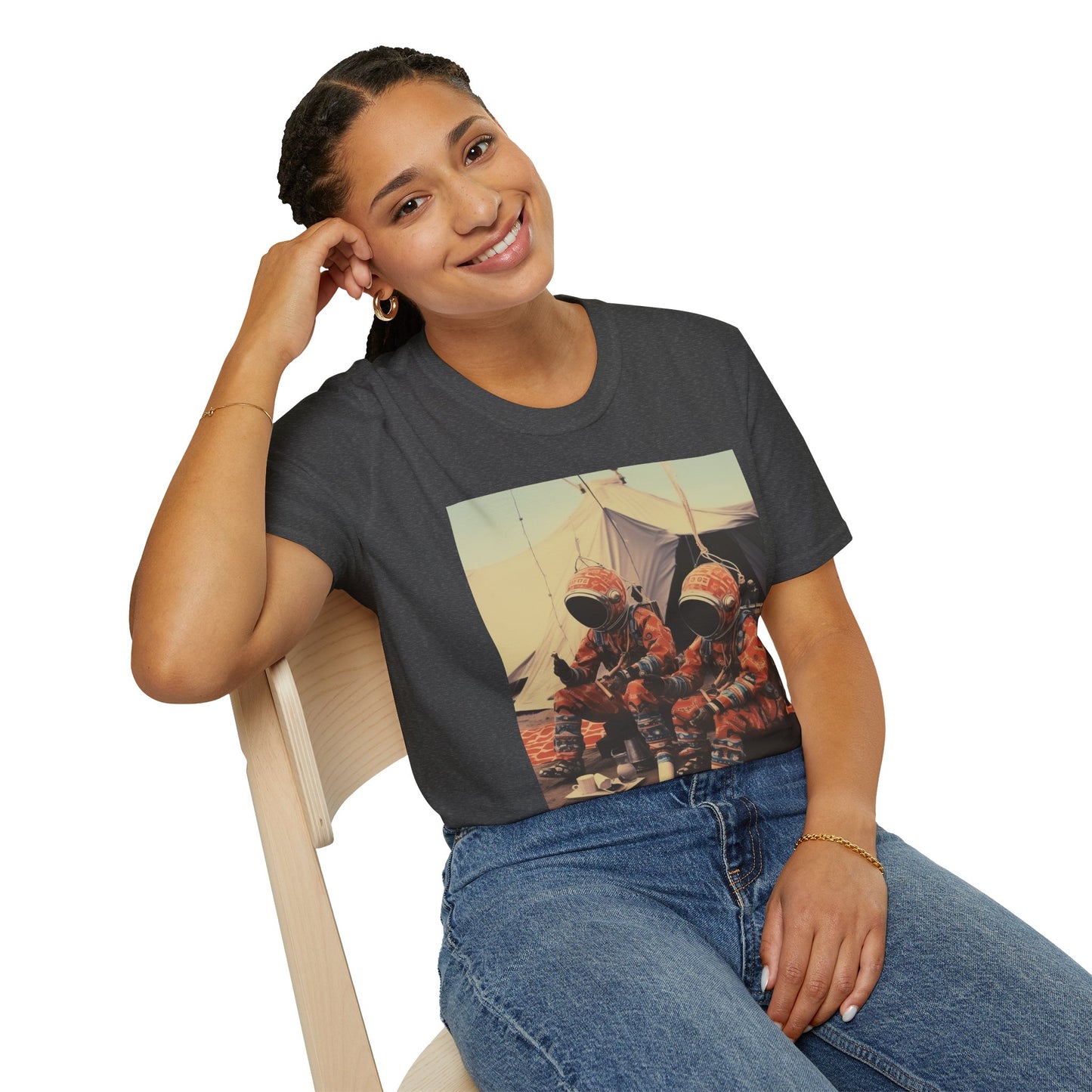 Martian African Print Unisex Softstyle T-Shirt
