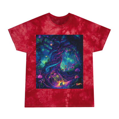 Skates Psychedelic Tree Tie-Dye Tee, Crystal