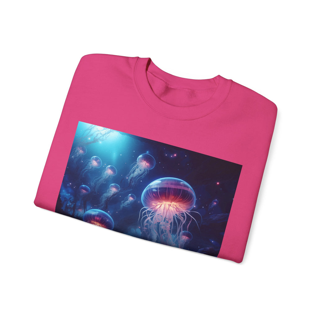 Jellyfish in Space Unisex Heavy Blend Crewneck Sweatshirt