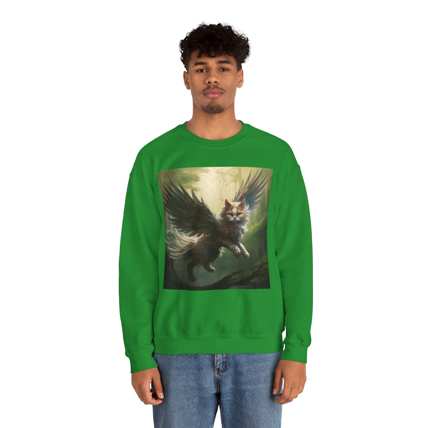 Fantasy Cat Unisex Heavy Blend Crewneck Sweatshirt