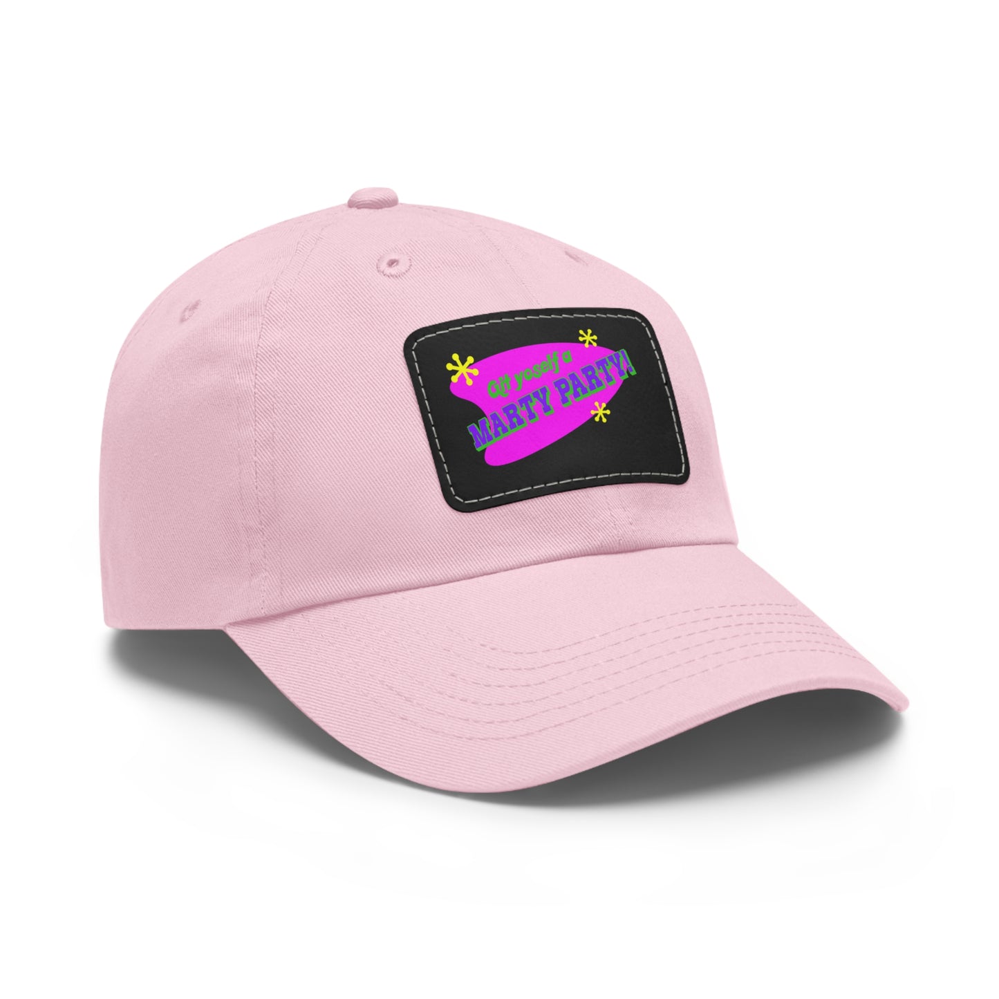 Marty Party Dad Hat with Leather Patch (Rectangle)