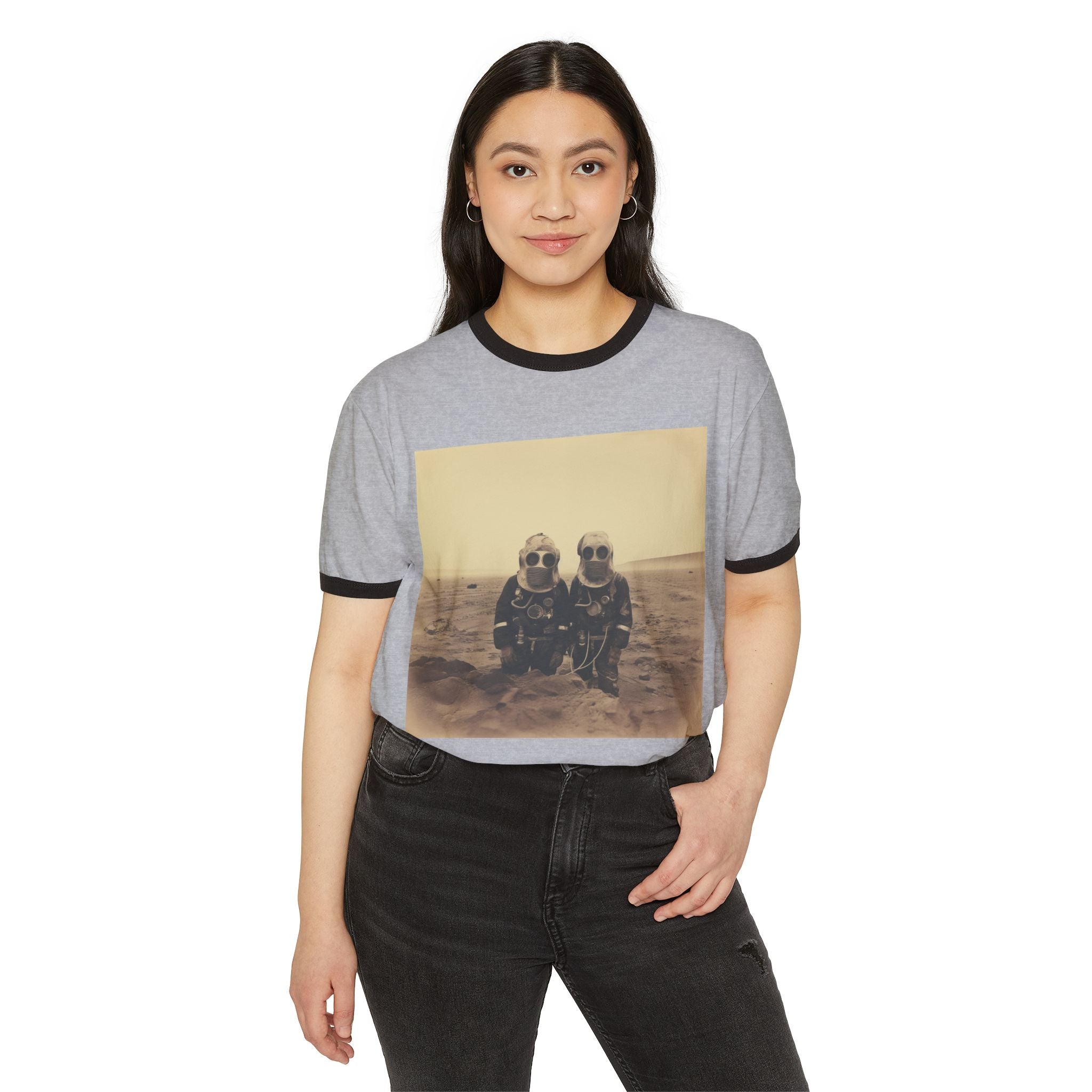 Mars Martians Unisex Cotton Ringer T-Shirt