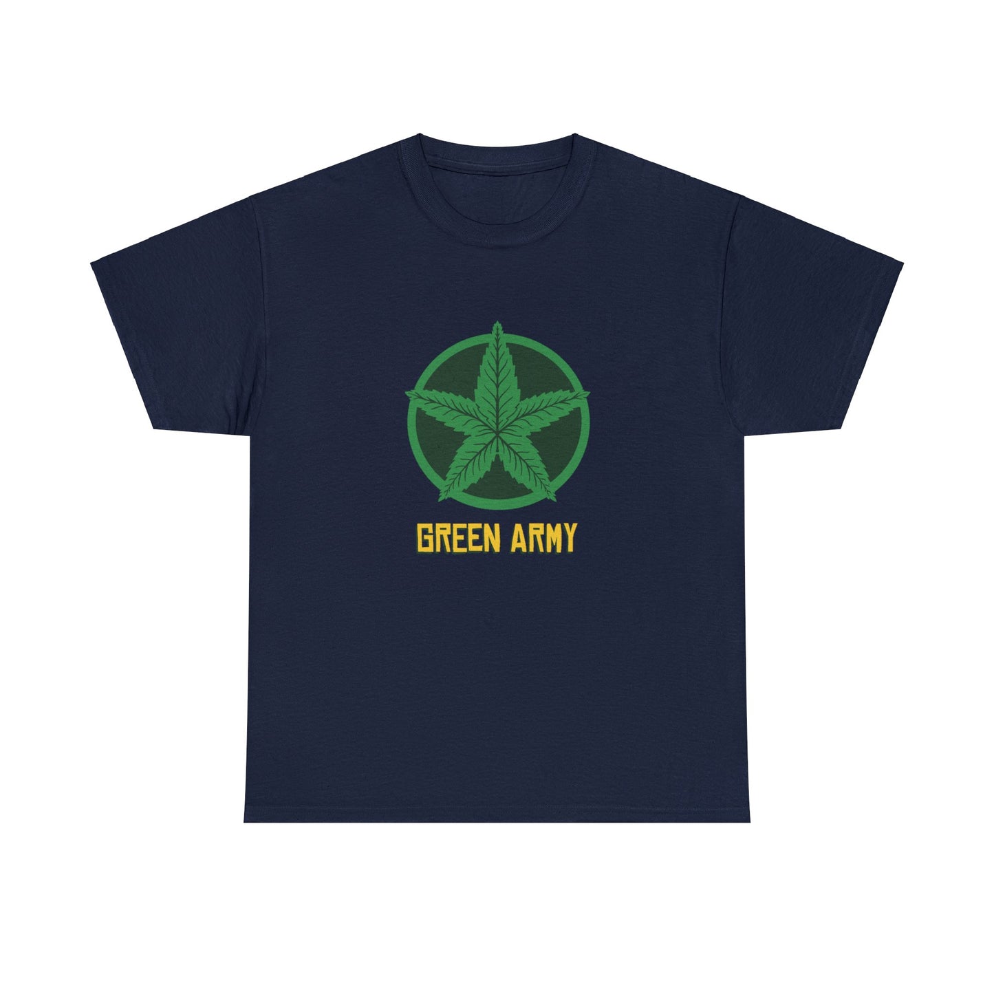 Green Army Star Logo Unisex Heavy Cotton Tee