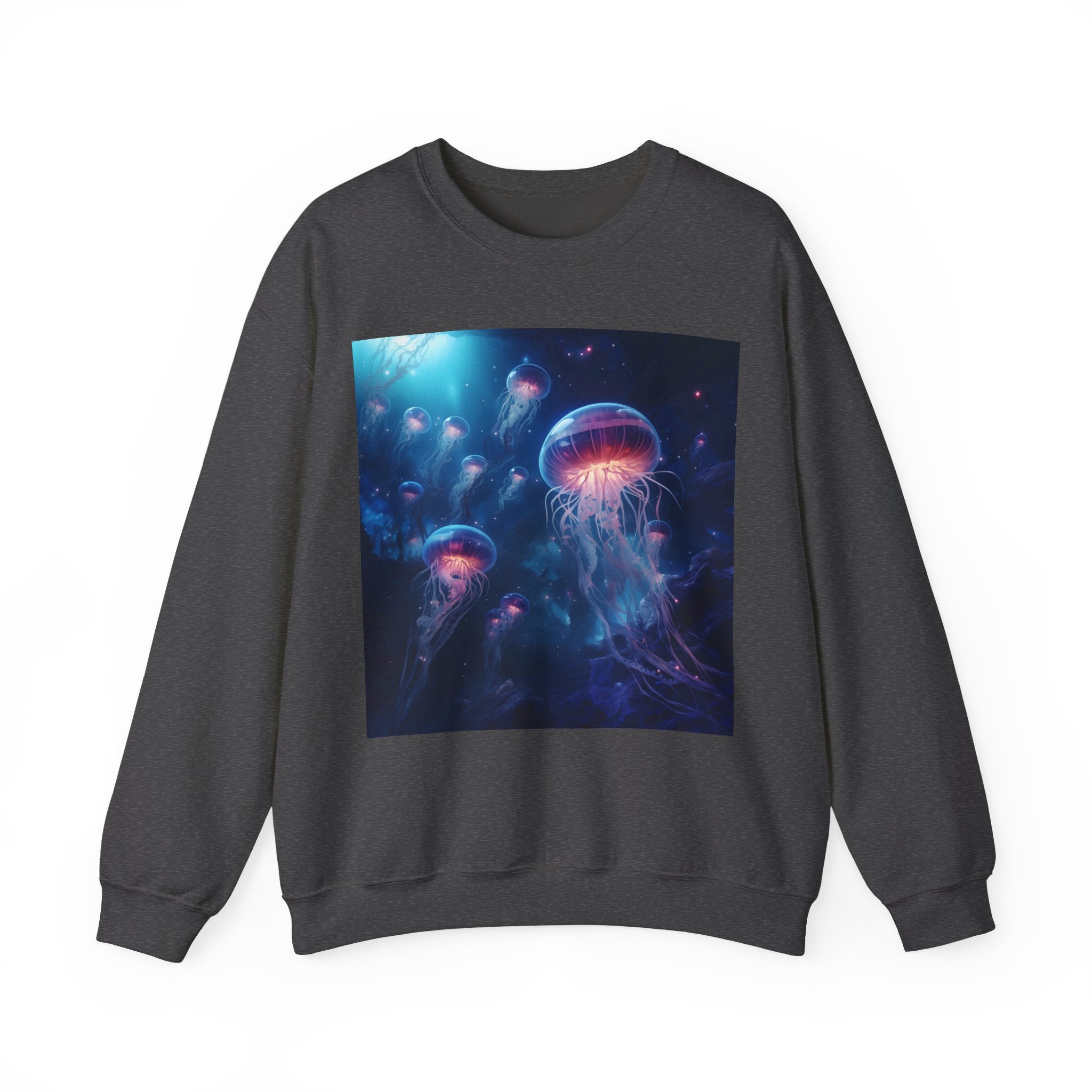 Jellyfish in Space Unisex Heavy Blend Crewneck Sweatshirt