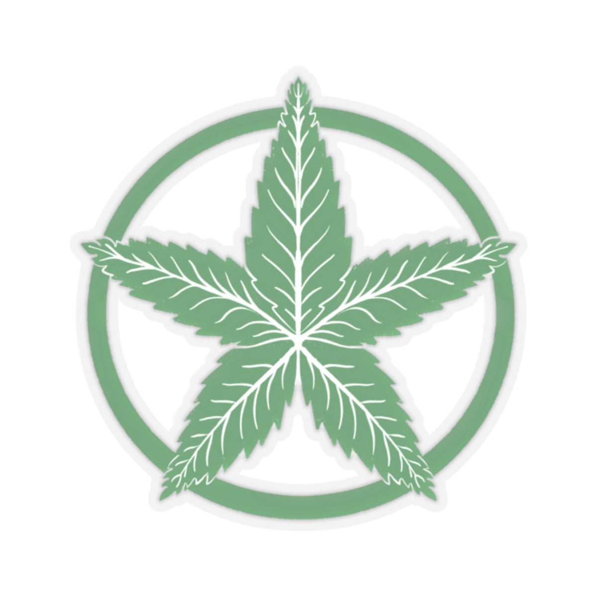 Green Army Star Kiss-Cut Stickers