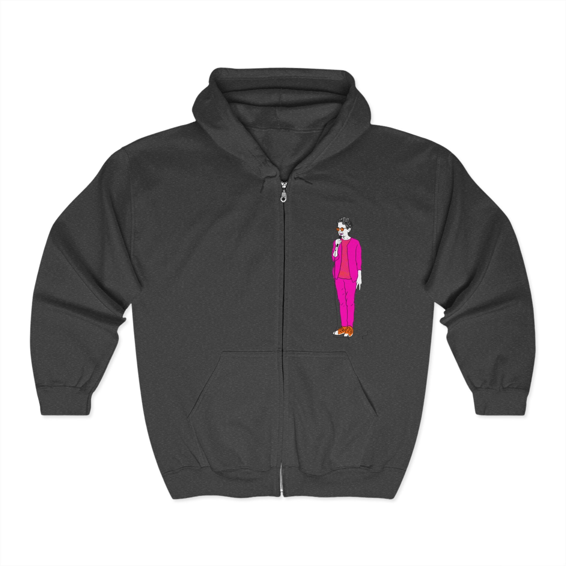 Draw & Gaffaw Loren K Little Old Lesbian Edition Unisex Heavy Blend Full Zip Hooded Sweatshirt