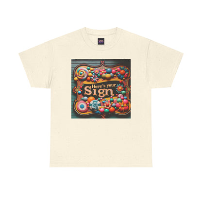 Here's Your Sign Unisex Heavy Cotton Tee - Fun and Colorful Graphic Tee for Everyday Wear