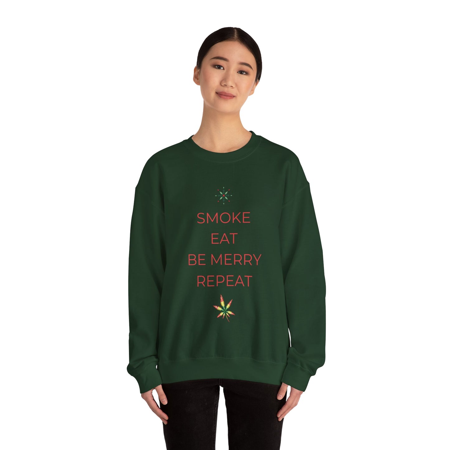 Eat Repeat Holiday Unisex Heavy Blend Crewneck Sweatshirt