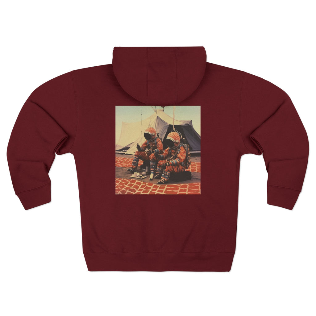 FC Màaz African Zip Hoodie — Vintage Astronauts Graphic Zip-Up Hoodie