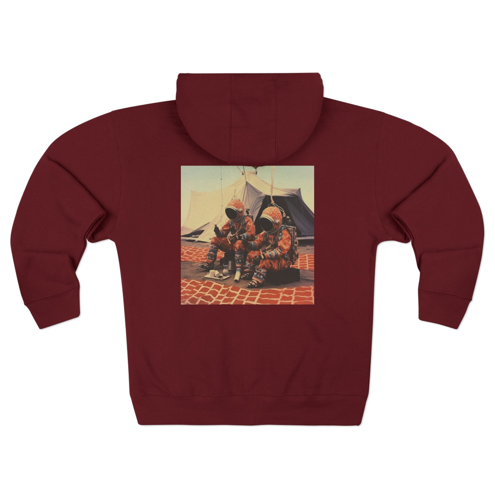 FC Màaz African Zip Hoodie — Vintage Astronauts Graphic Zip-Up Hoodie