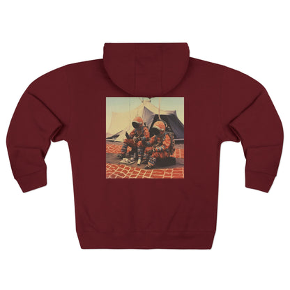 FC Màaz African Zip Hoodie — Vintage Astronauts Graphic Zip-Up Hoodie