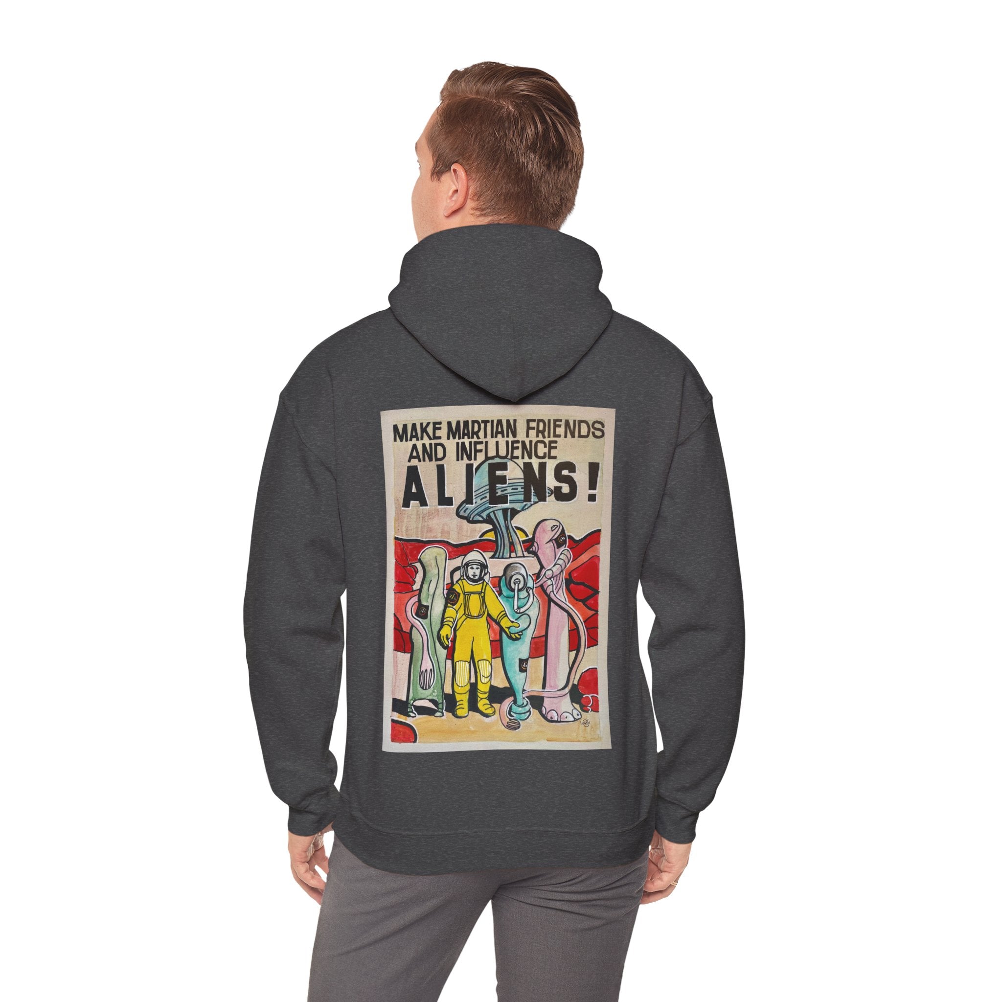 Mars Aliens Unisex Heavy Blend Hooded Sweatshirt