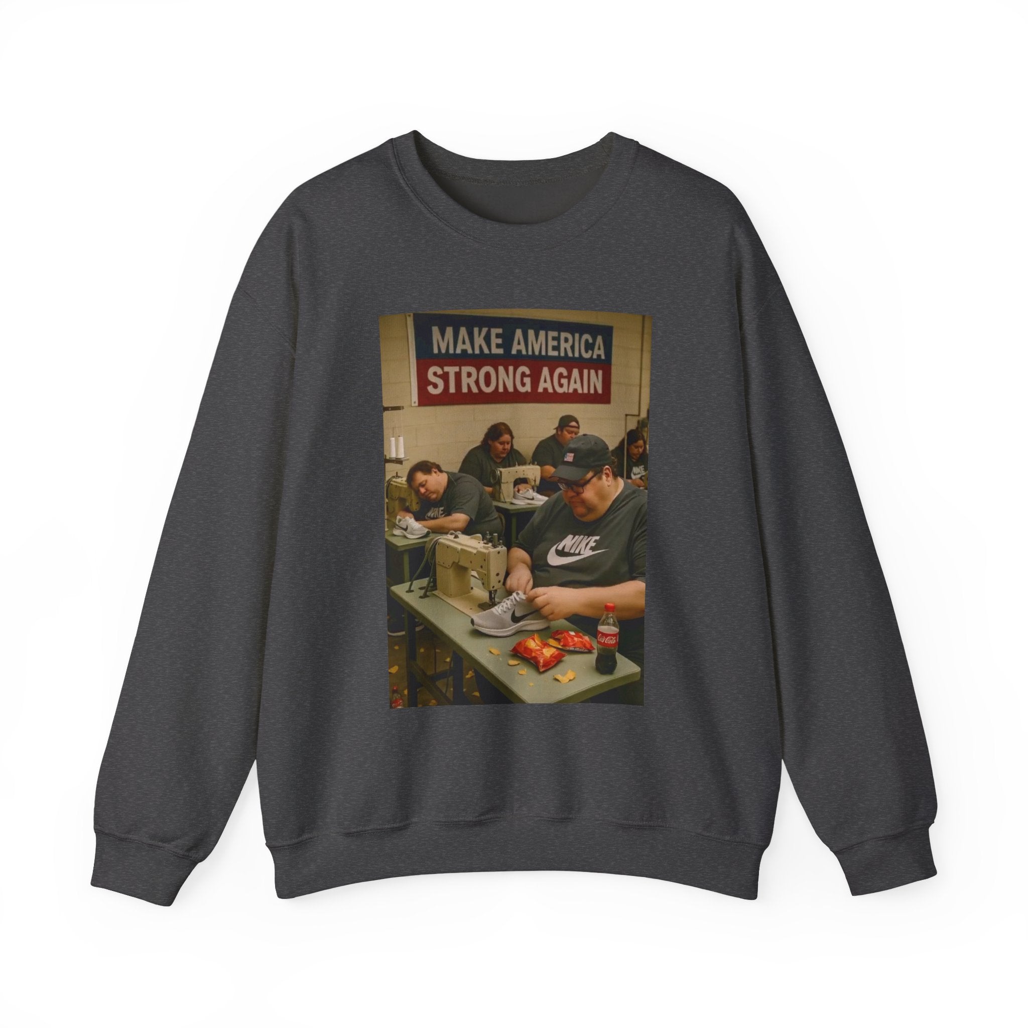Unisex Heavy Blend Crewneck Sweatshirt - Make America Strong Again
