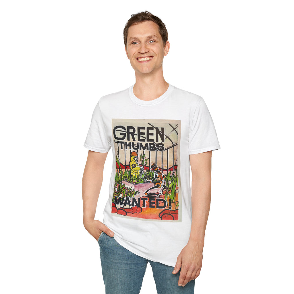 Martian Green Thumbs Unisex Softstyle T-Shirt