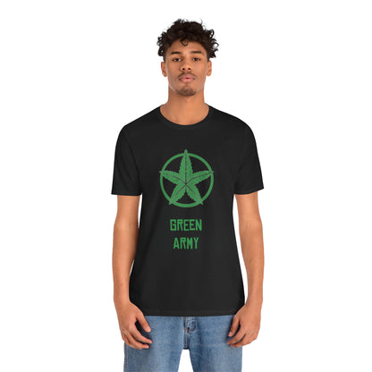 Green Army Star Unisex Jersey Short Sleeve Tee