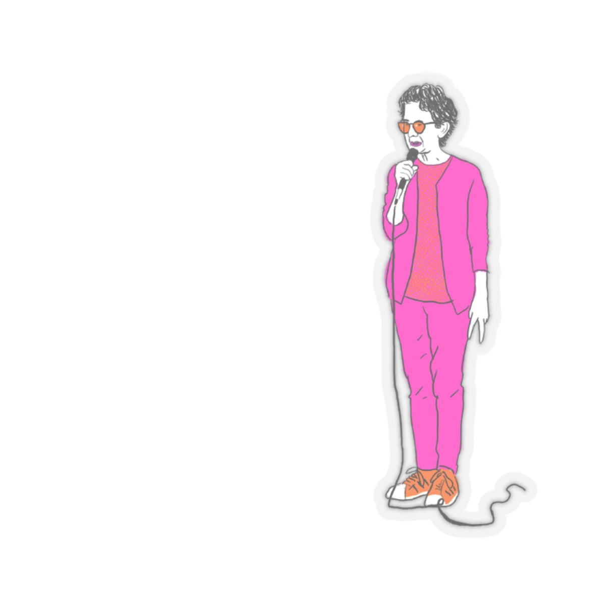 Draw and Guffaw Loren K Little Old Lesbian Kiss-Cut Stickers