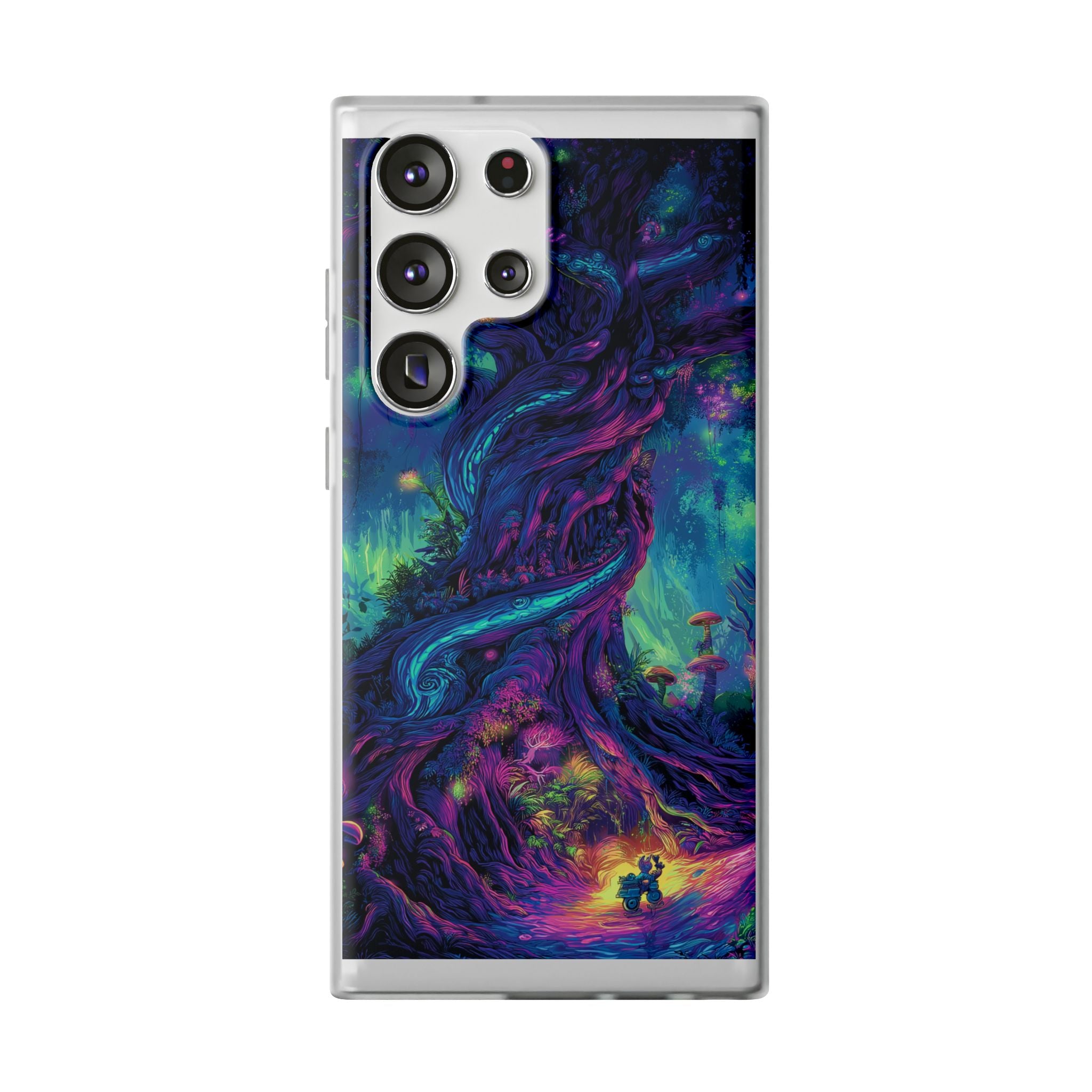 Psychedelic Tree Vibrant Fantasy Flexi Case - Enchanted Forest Design