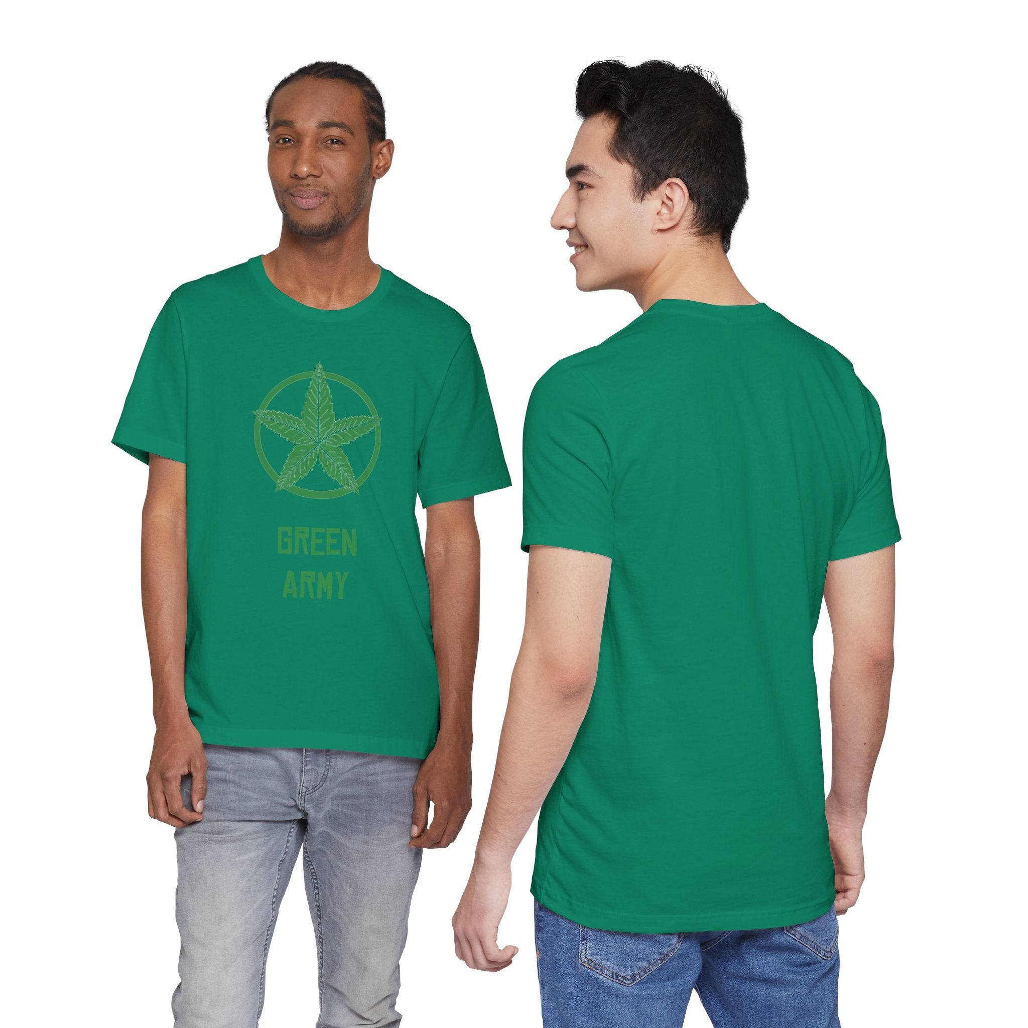 Green Army Star Unisex Jersey Short Sleeve Tee