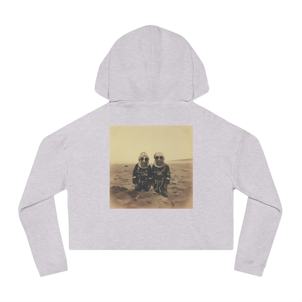 Mars Martians Women’s Cropped Hoodie - Cozy & Stylish