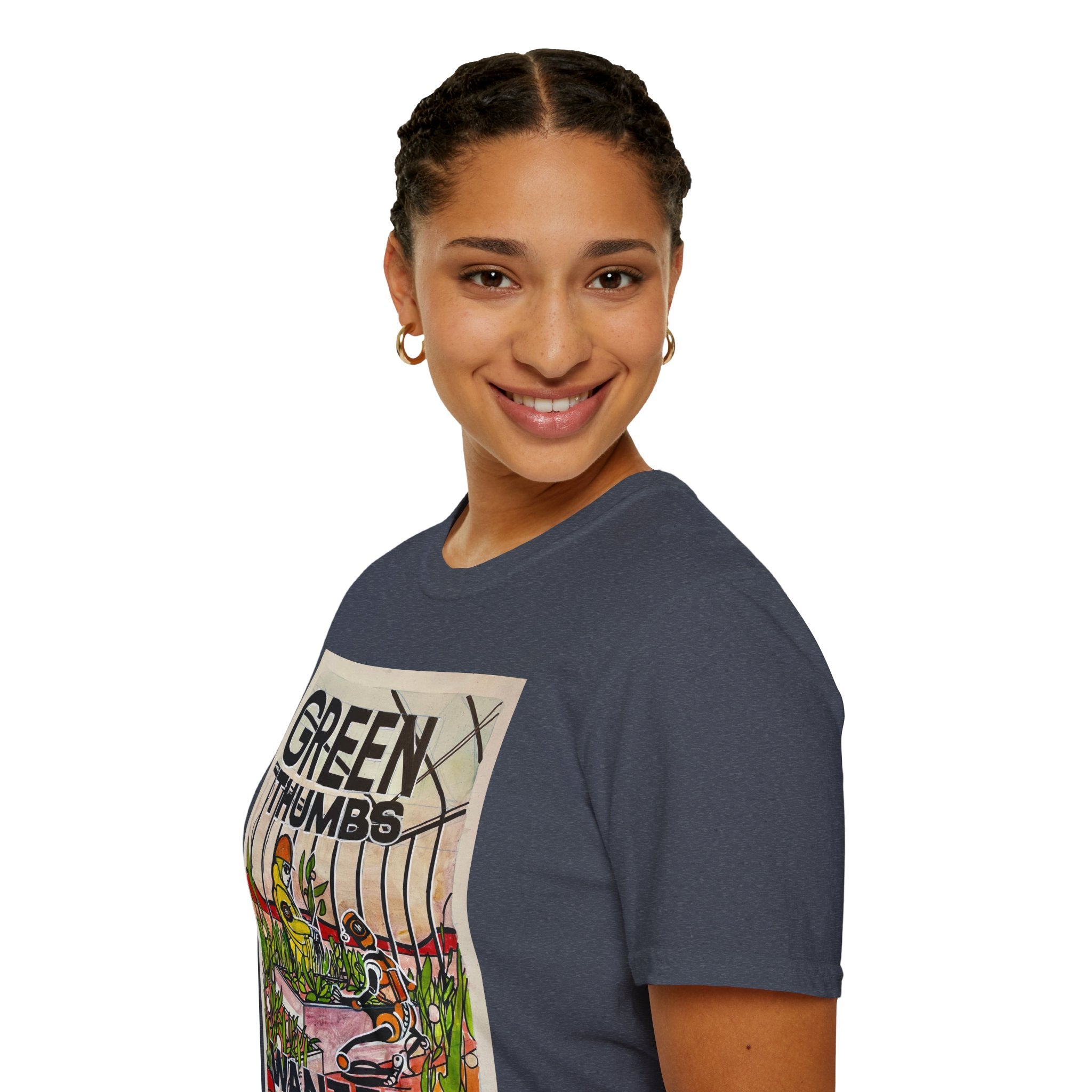 Martian Green Thumbs Unisex Softstyle T-Shirt