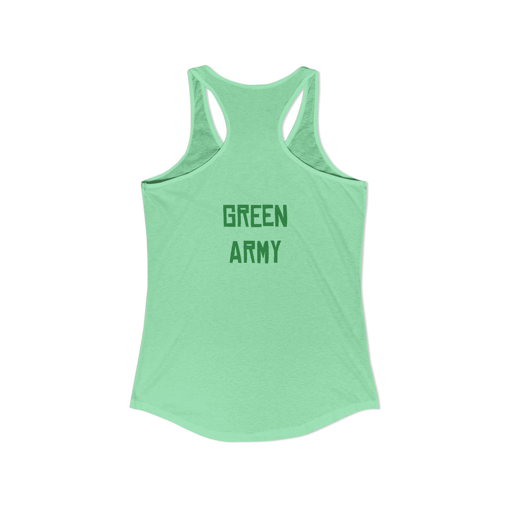Green Army Star Leaf Women's Ideal Racerback Tank