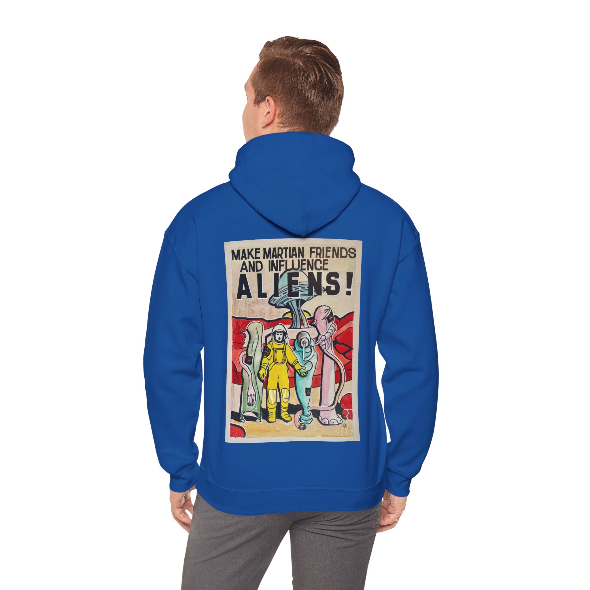 Mars Aliens Unisex Heavy Blend Hooded Sweatshirt