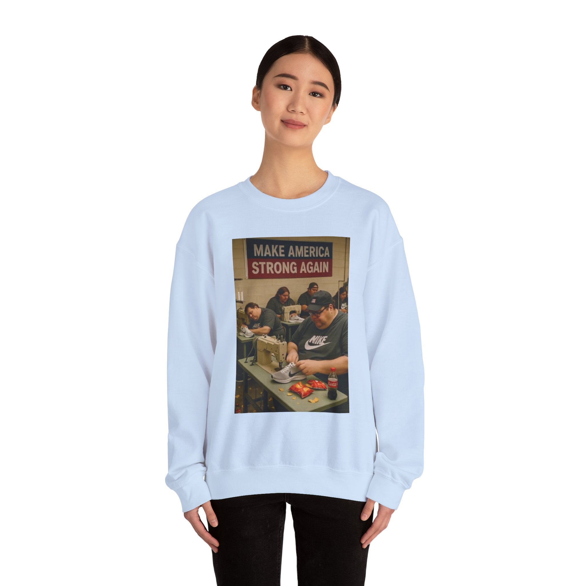 Unisex Heavy Blend Crewneck Sweatshirt - Make America Strong Again