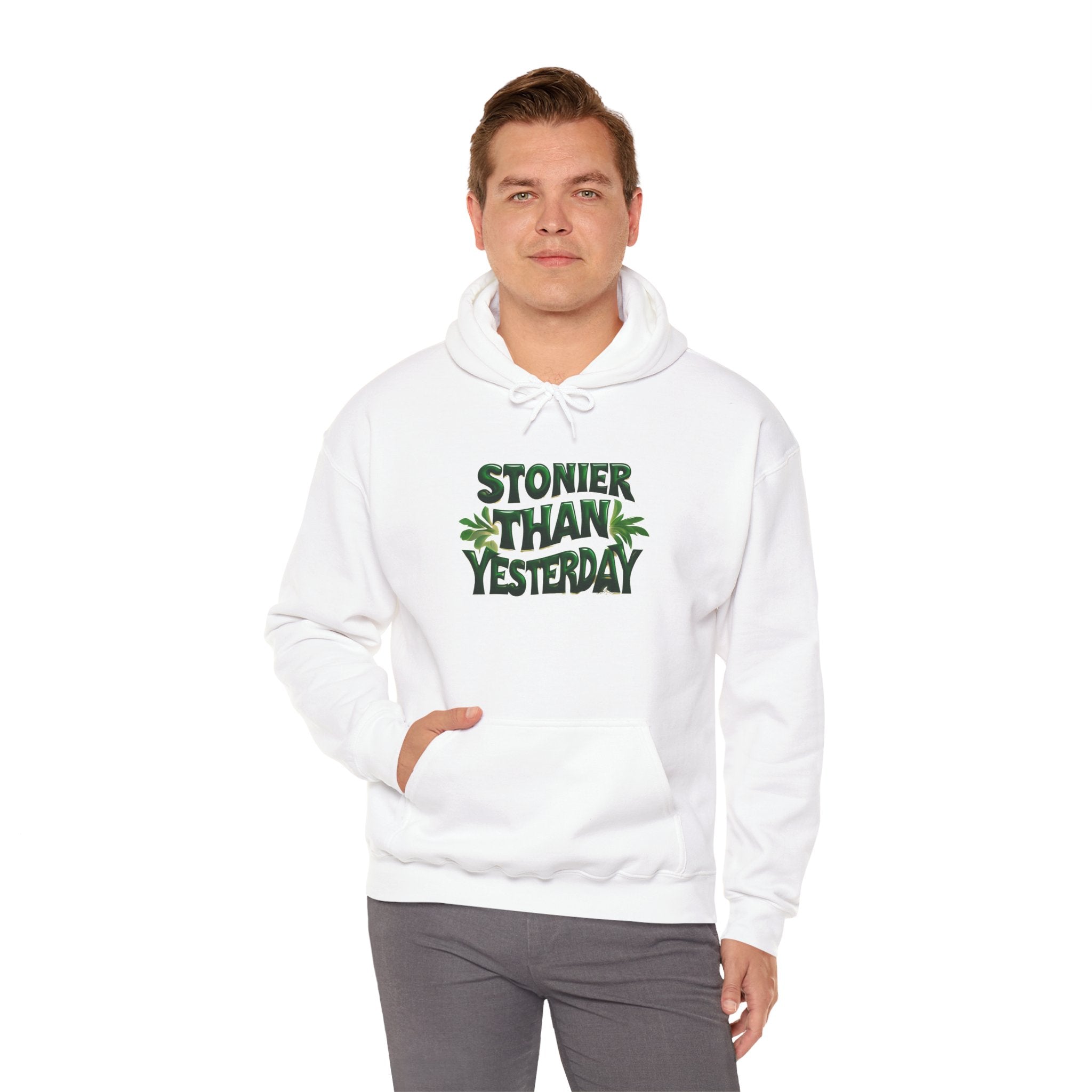 Stoner Vibes Unisex Hooded Sweatshirt - 'Stonier Than Yesterday'