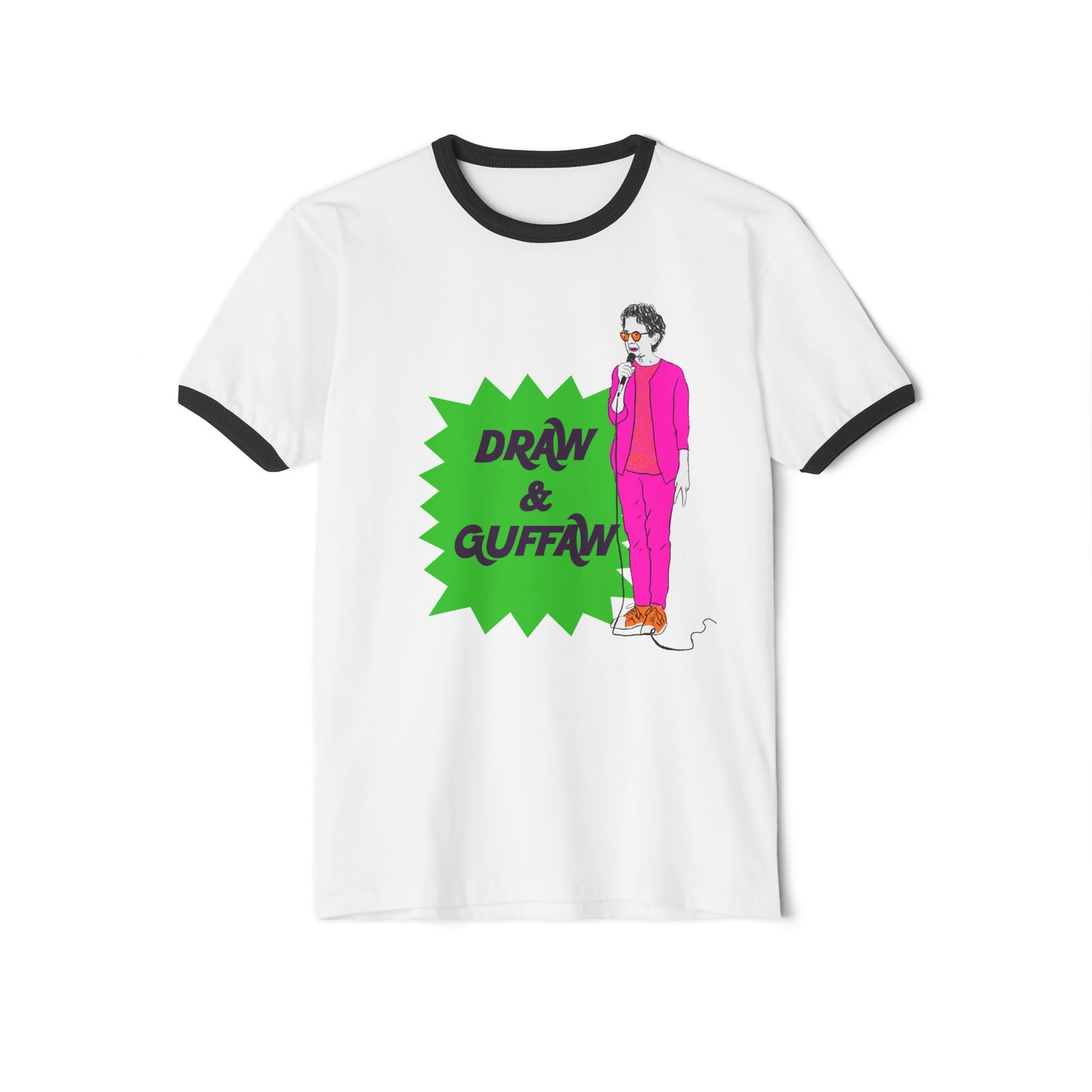 Draw and Guffaw Unisex Cotton Ringer T-Shirt