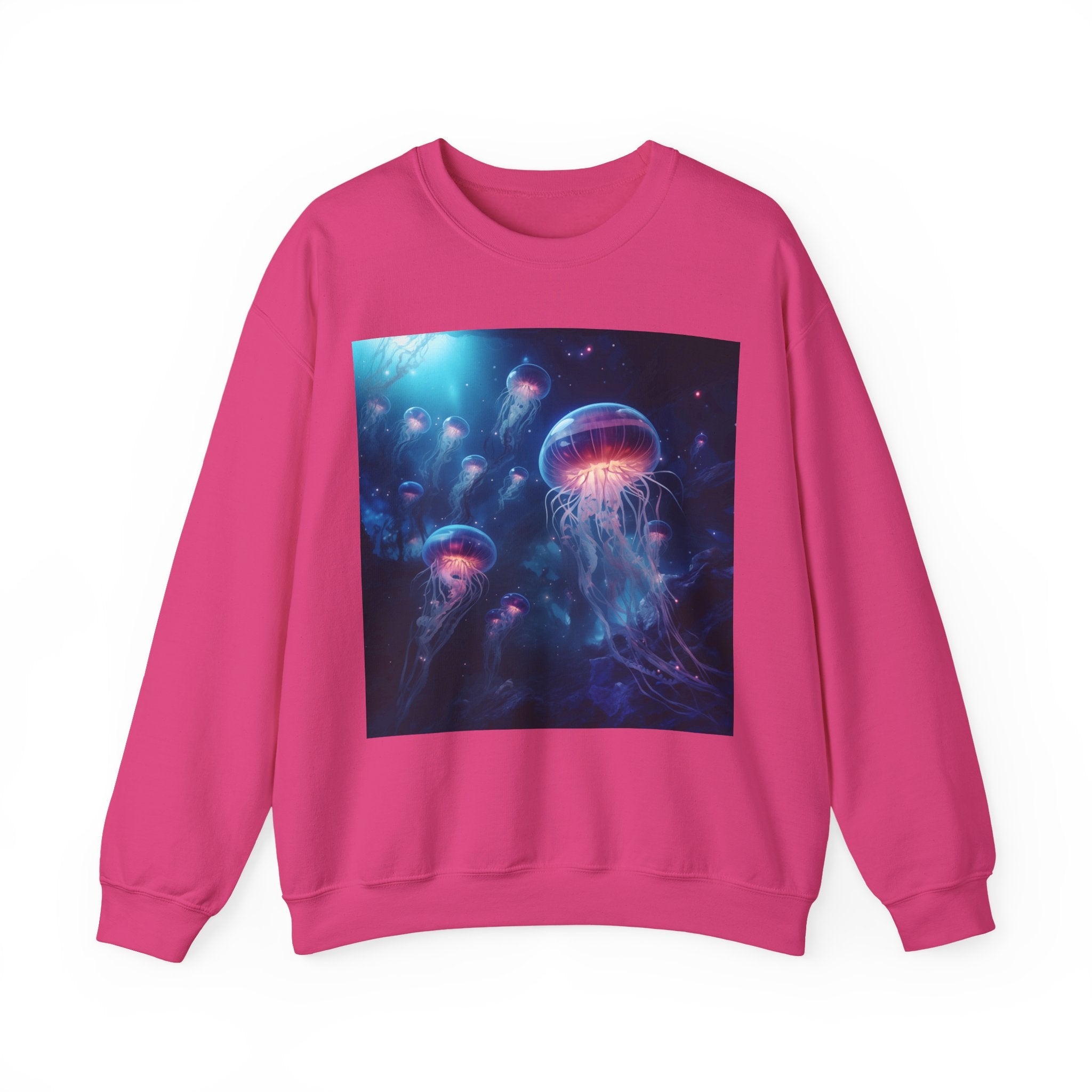 Jellyfish in Space Unisex Heavy Blend Crewneck Sweatshirt