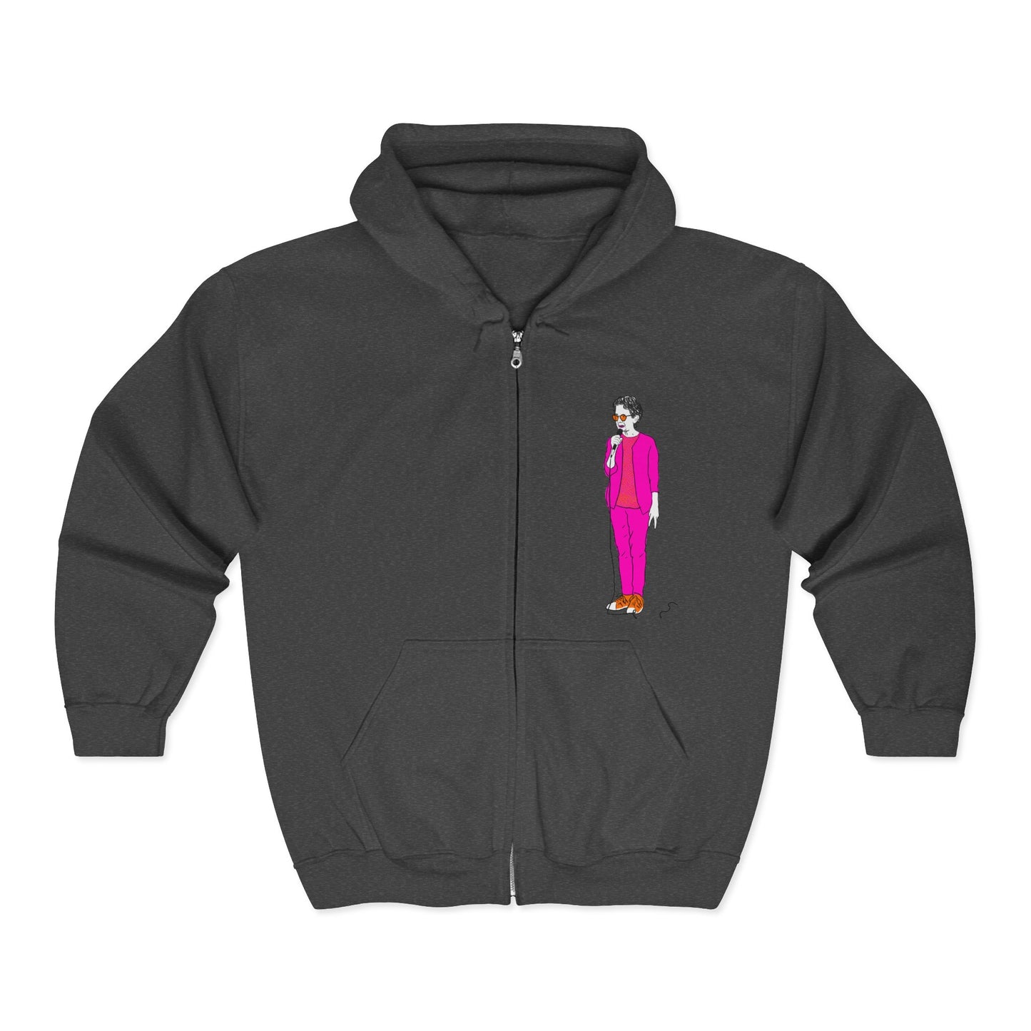 Draw & Gaffaw Loren K Little Old Lesbian Edition Unisex Heavy Blend Full Zip Hooded Sweatshirt