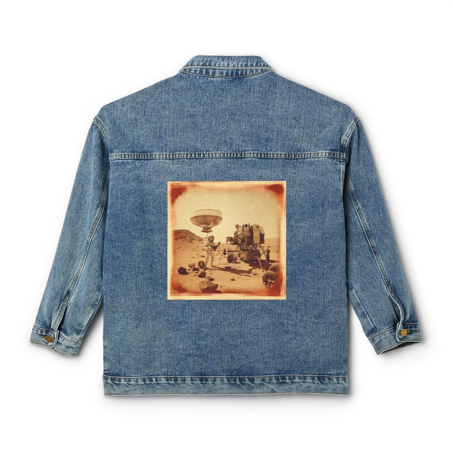 Martian Polaroid Women's Denim Jacket - Vintage Style Outerwear