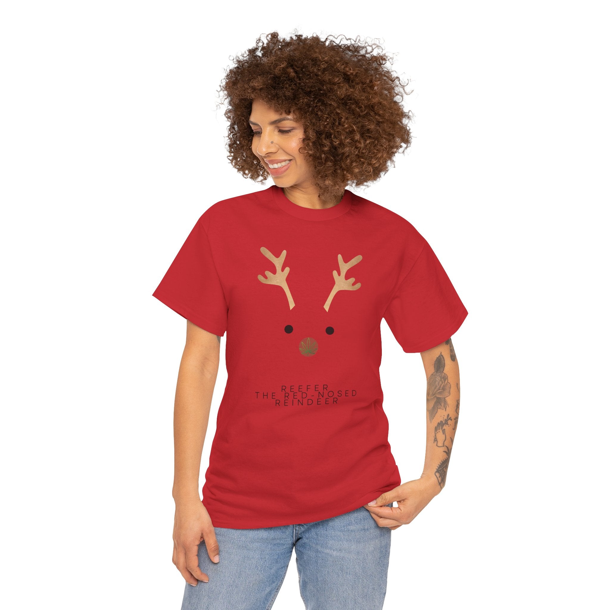 Reindeer Unisex Heavy Cotton Tee